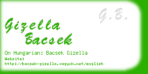gizella bacsek business card